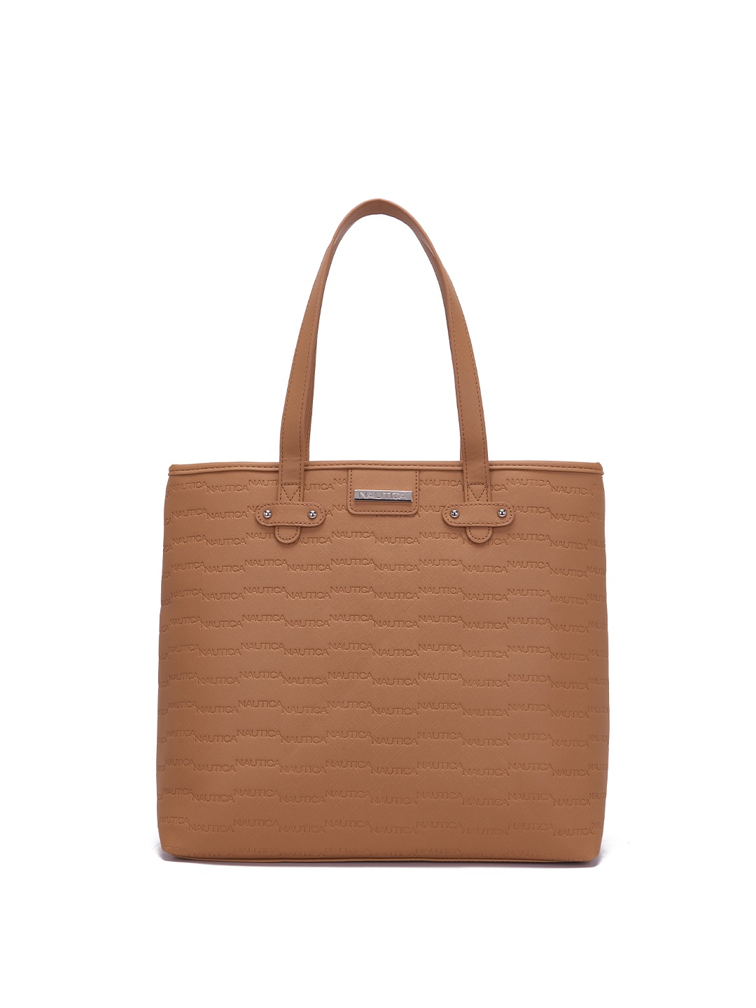 

Nautica Printed PU Oversized Structured Shoulder Bag with Quilted, Taupe