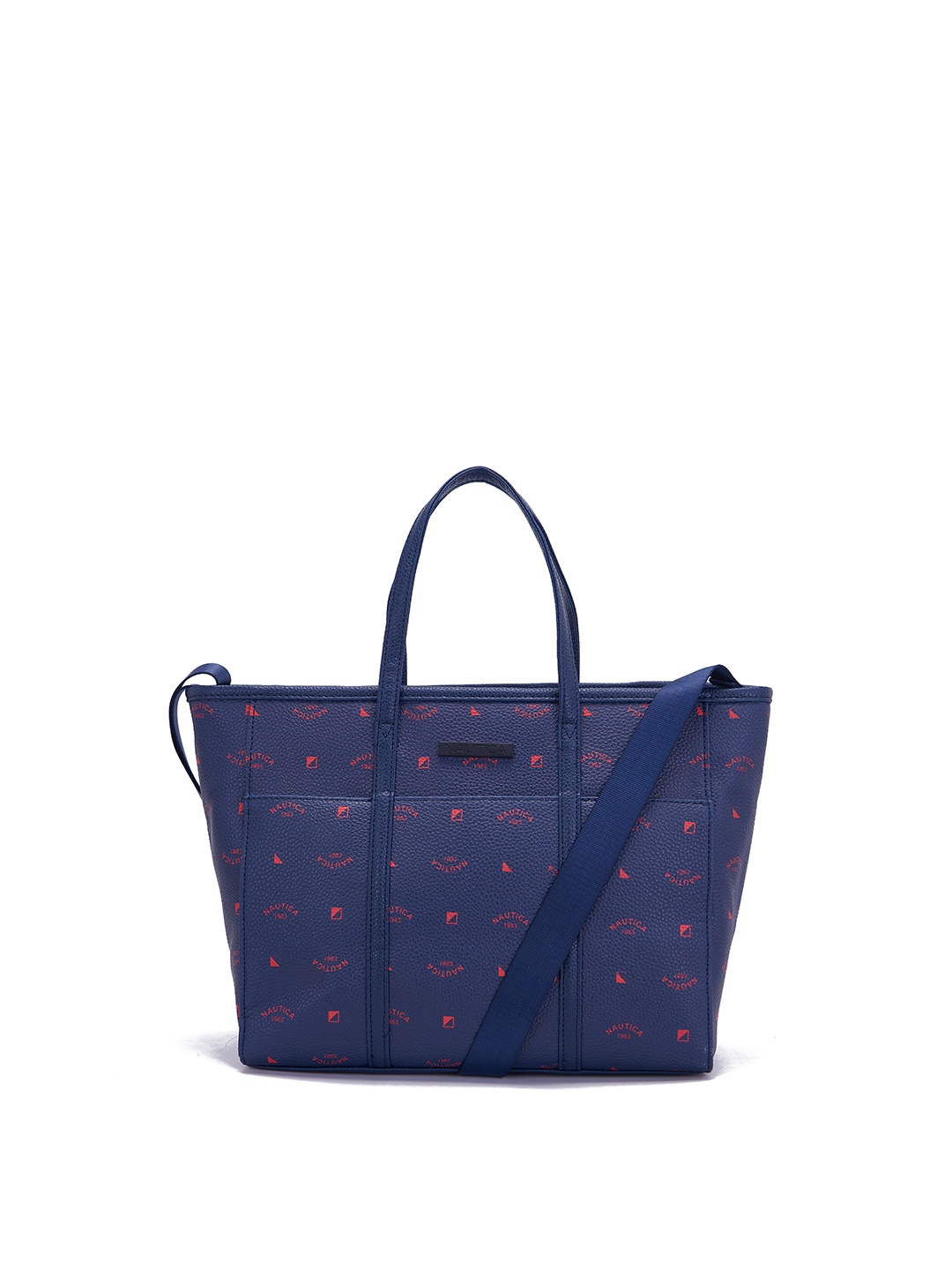 

Nautica Abstract Printed PU Structured Tote Bag, Navy blue
