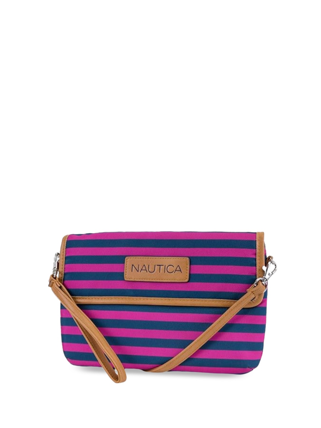 

Nautica Striped Structured Sling Bag, Pink