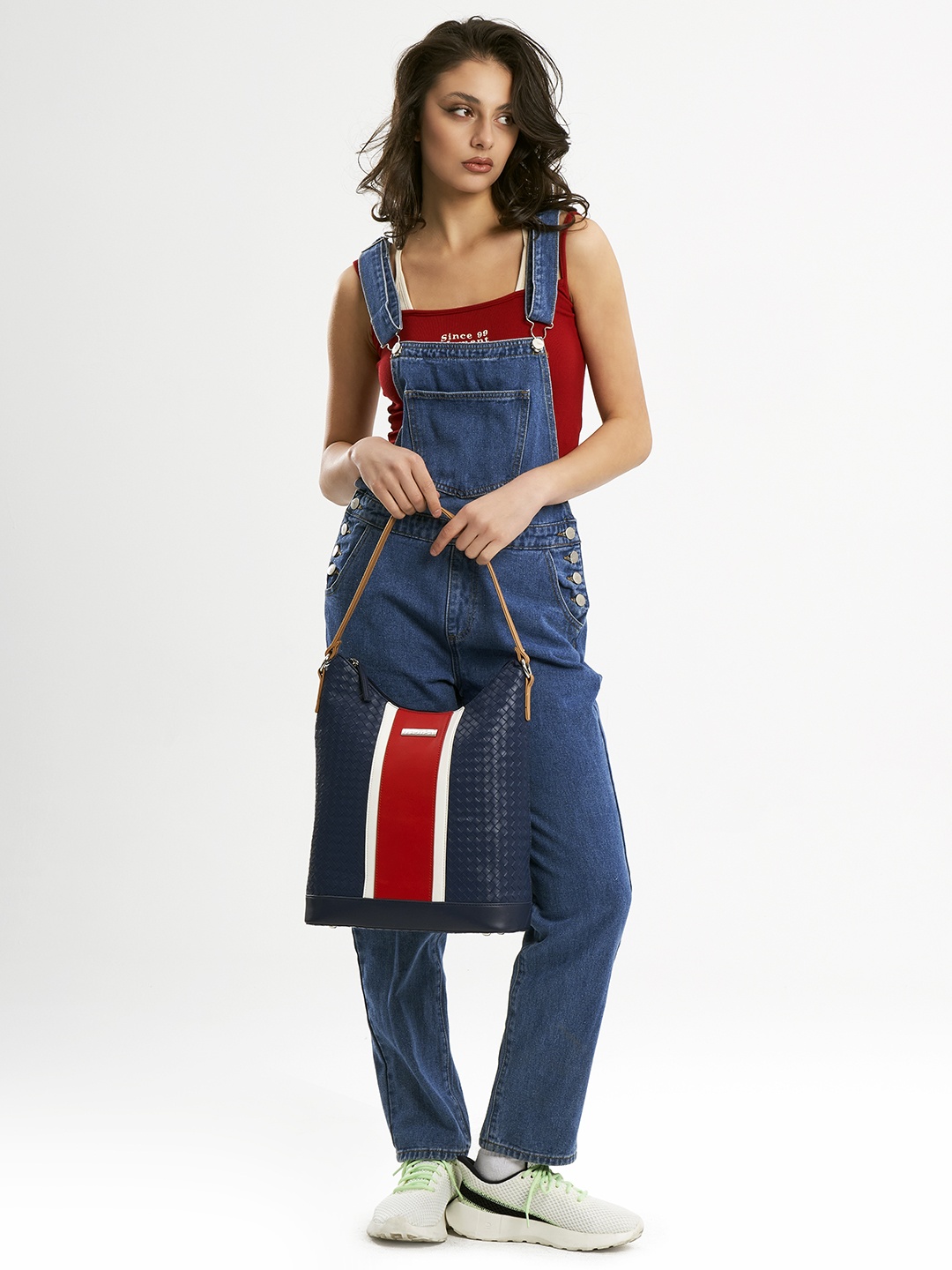 

Nautica Colourblocked Oversized Shopper Hobo Bag, Navy blue