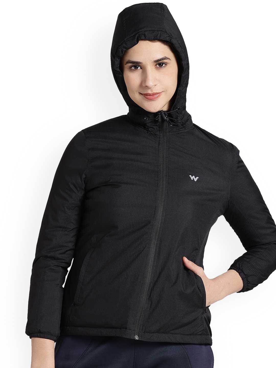 

Wildcraft Hooded Insulator Anti Odour Bomber Jacket, Black