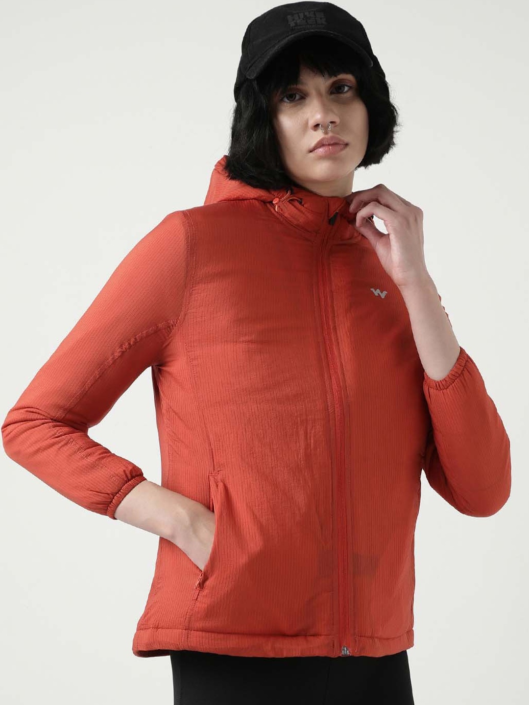 

Wildcraft Hooded Insulator Anti Odour Bomber Jacket, Orange