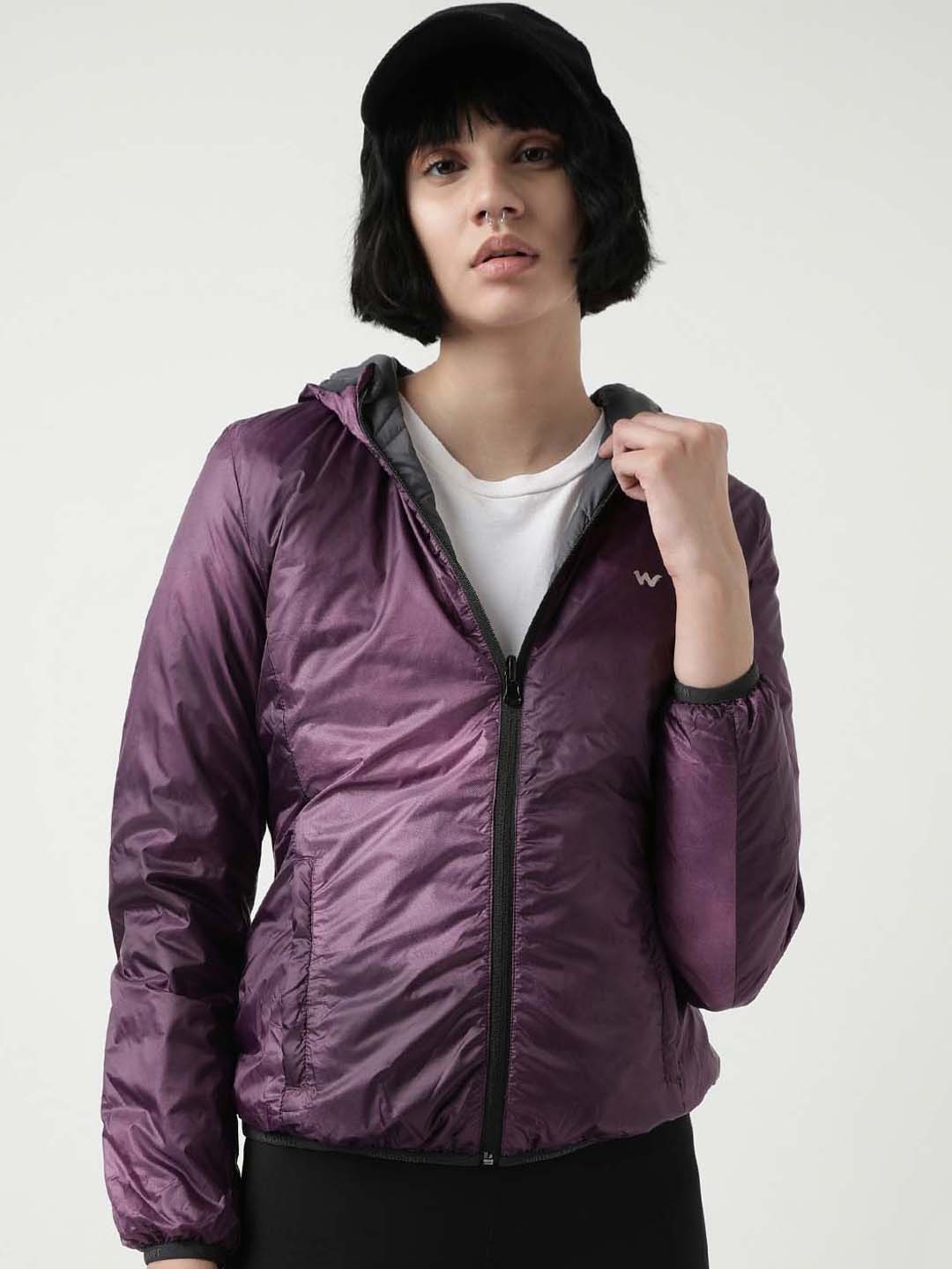 

Wildcraft Hooded Insulator Anti Odour Bomber Jacket, Purple