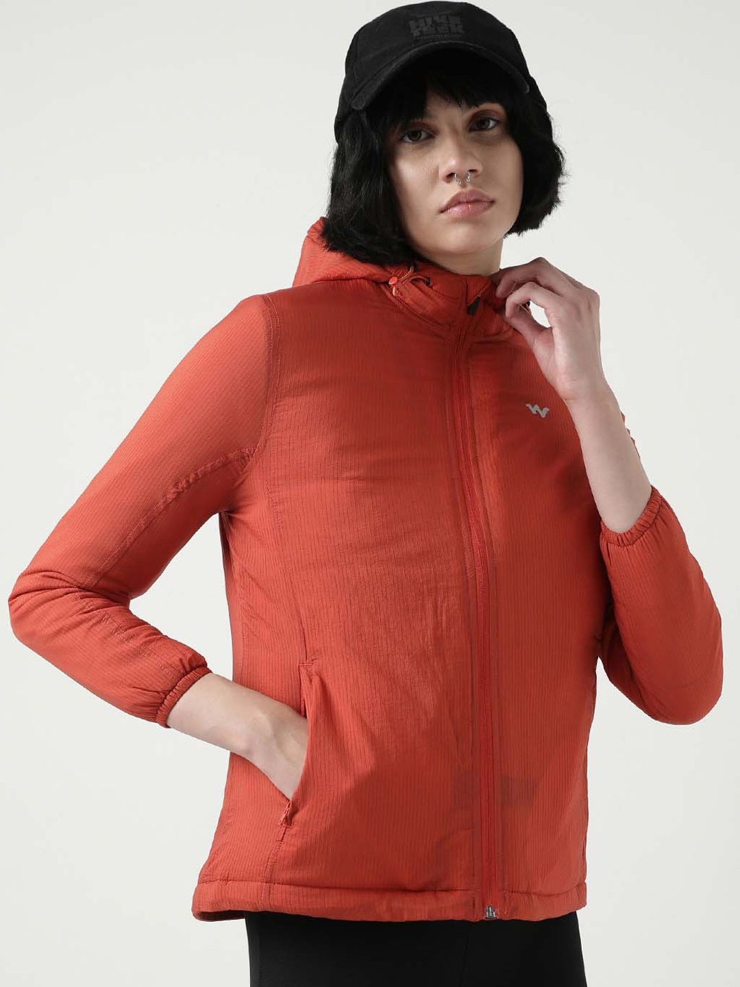 

Wildcraft Hooded Insulator Anti Odour Bomber Jacket, Orange