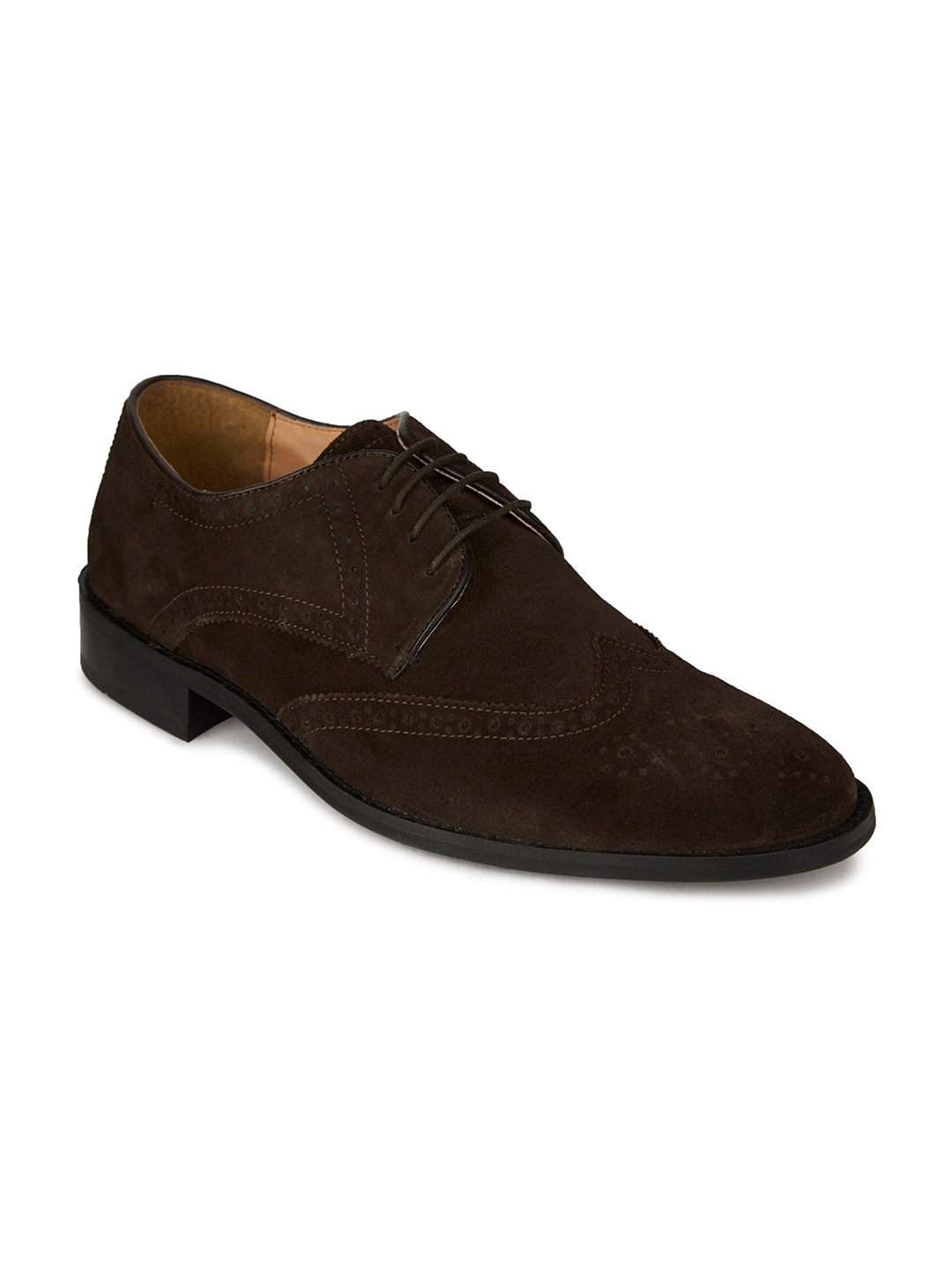

HATS OFF ACCESSORIES Men Perforated Leather Derbys, Brown
