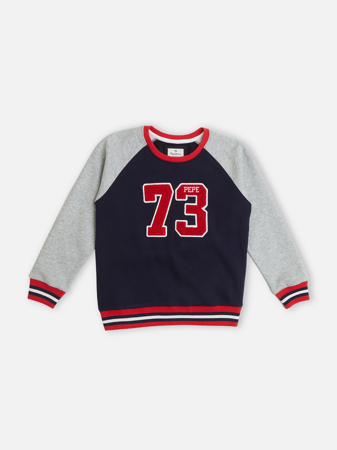 

Pepe Jeans Boys Typography Printed Pullover Sweatshirt, Blue
