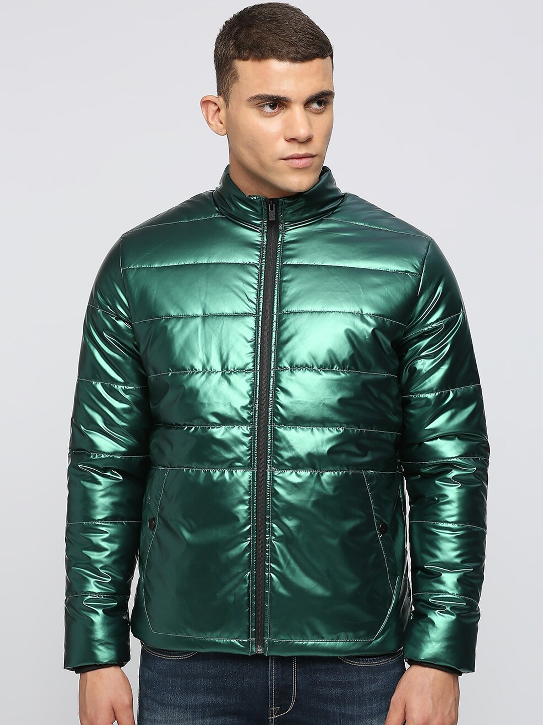 

Pepe Jeans Mock Collar Padded Jacket, Green