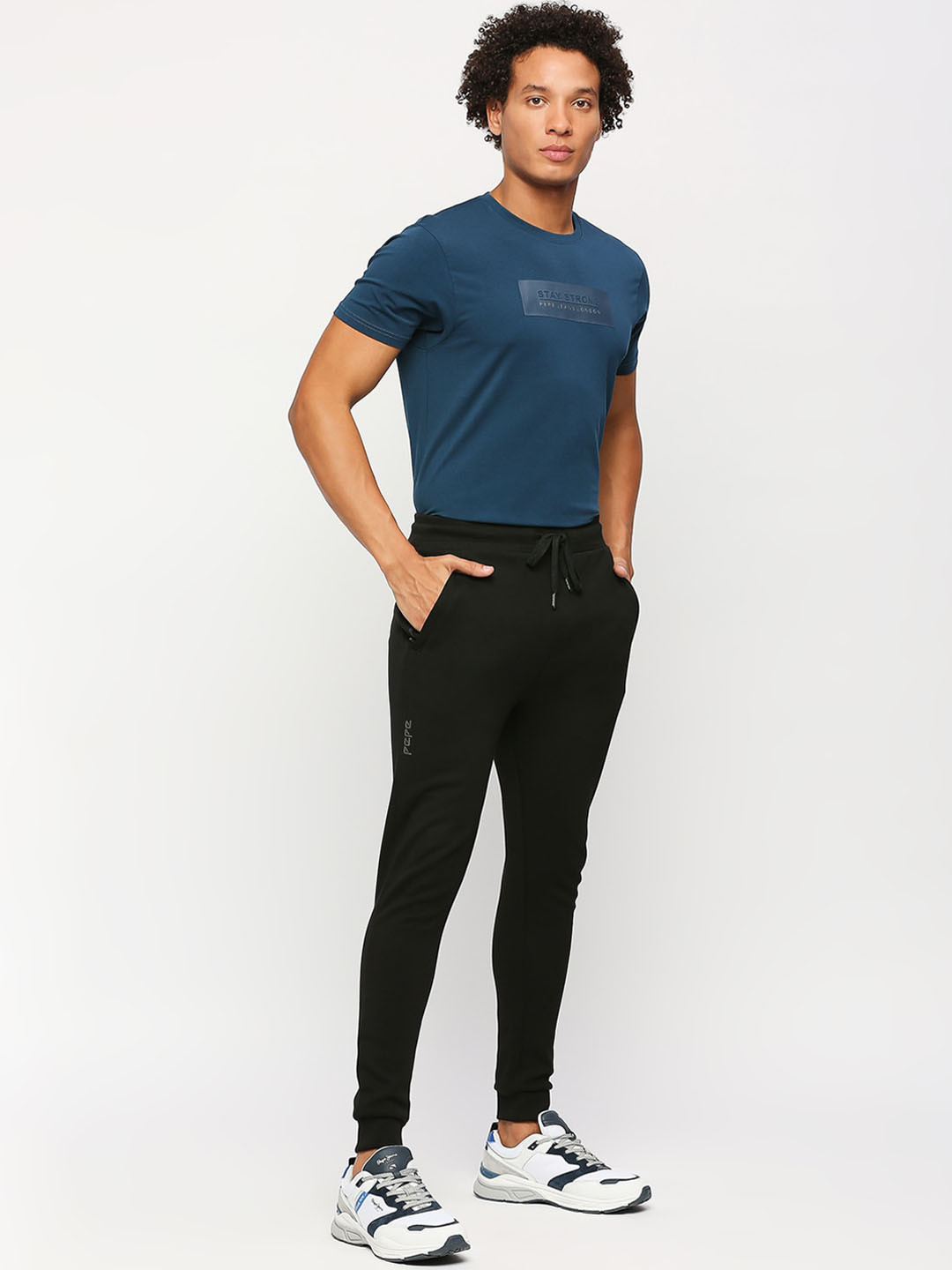 

Pepe Jeans Men Regular Fit Joggers, Black