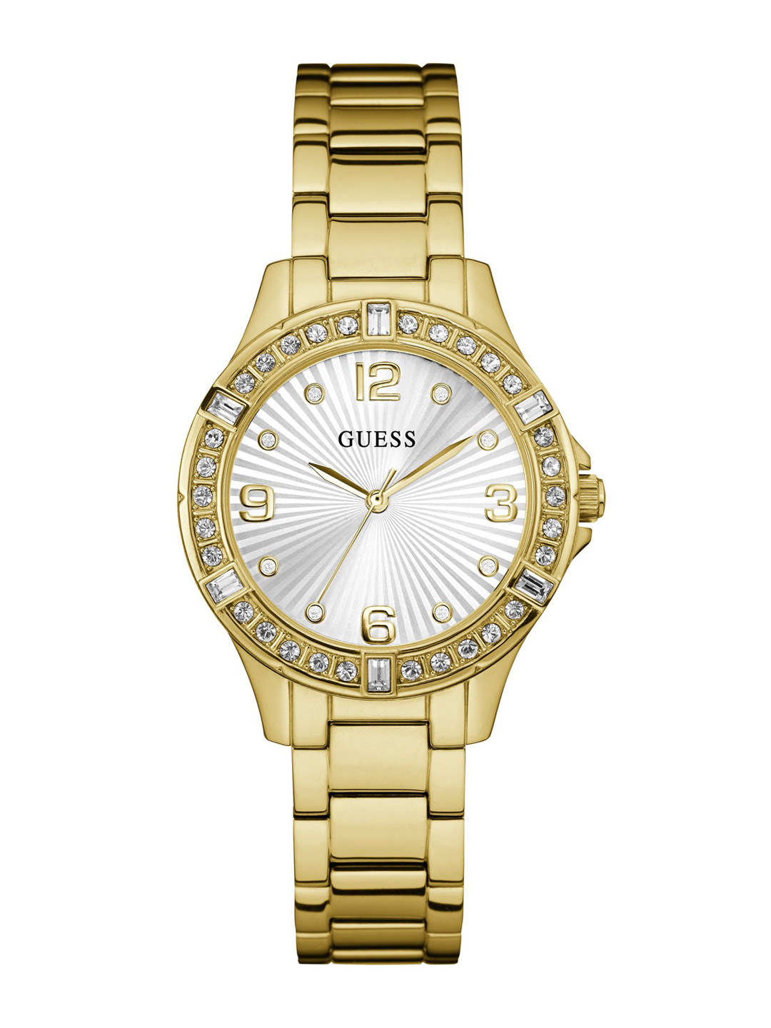 

GUESS Embellished Bracelet Style Straps Analogue Watch U1349L2M, White