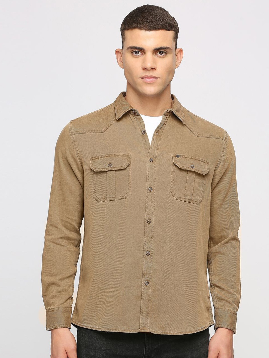 

Pepe Jeans Pure Cotton Casual Shirt, Khaki
