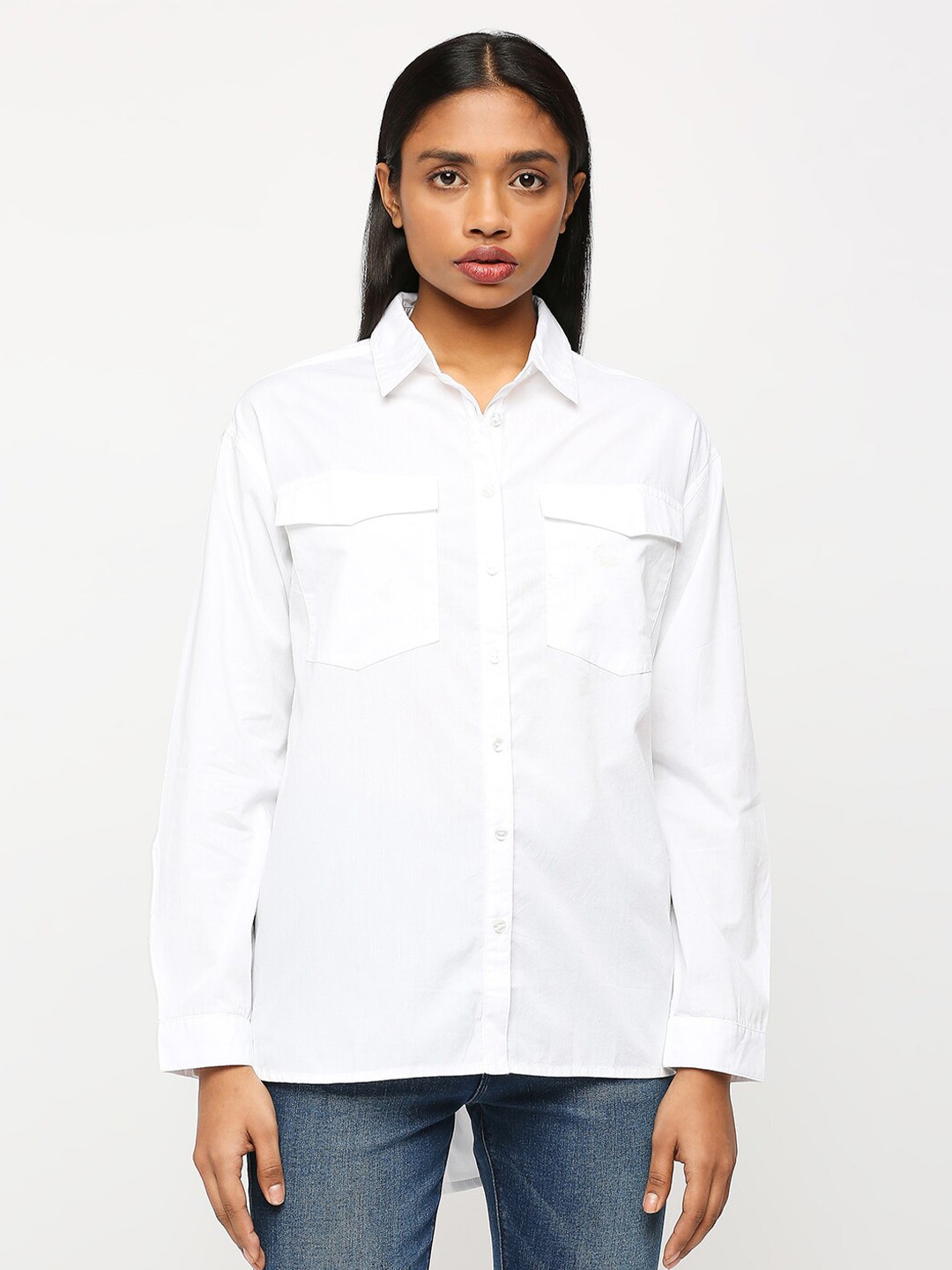 

Pepe Jeans Pure Cotton Oversized Casual Shirt, White