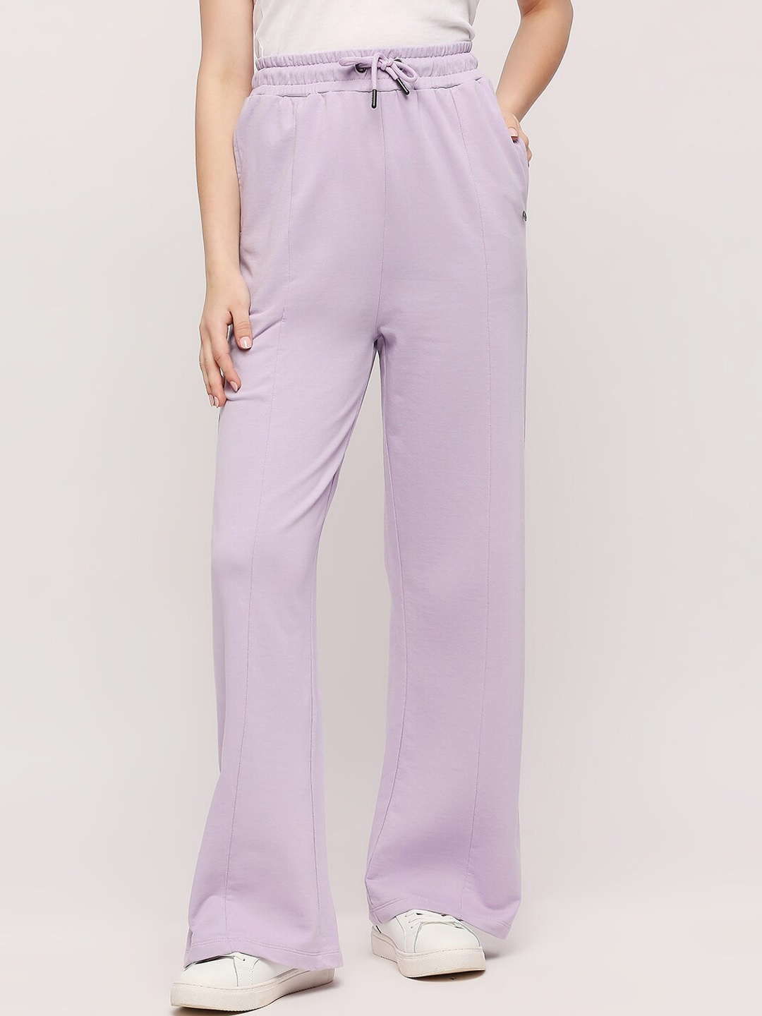 

Pepe Jeans Women High Rise Pure Cotton Track Pant, Purple