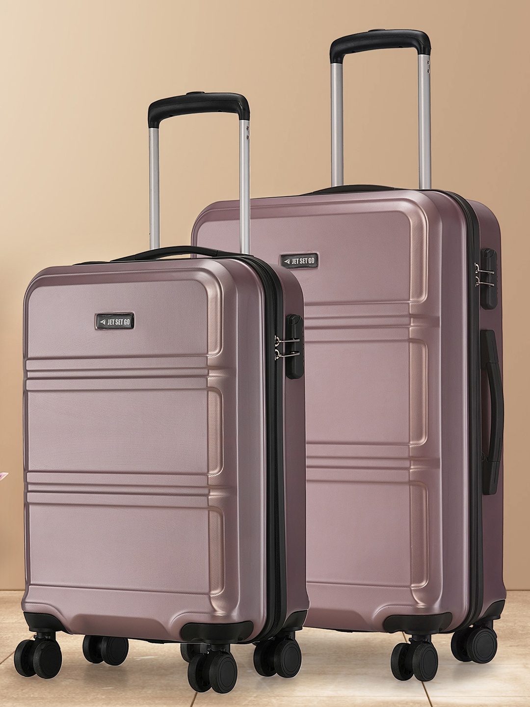 

Jet Set Go Dollar Set Of 2 Hard-Sided Trolley Suitcase, Rose gold