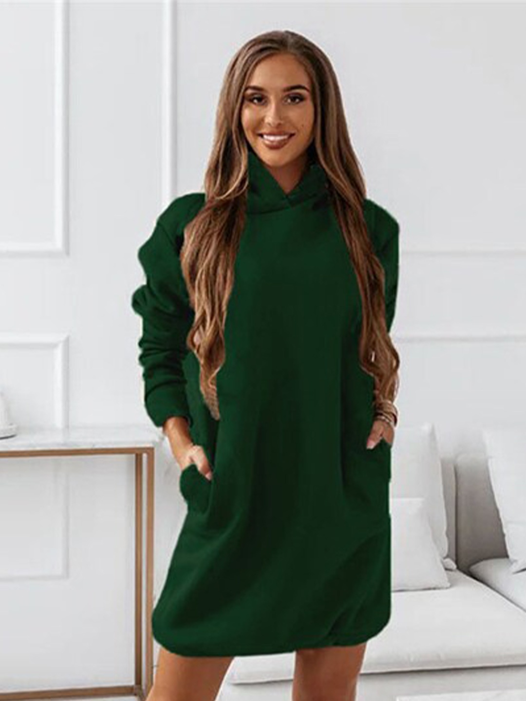 

StyleCast Hooded Mini T-shirt Dress, Green