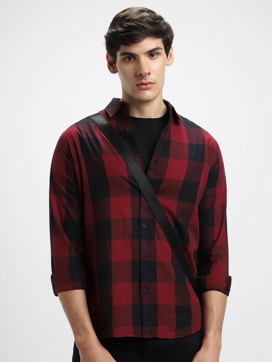 

Dennis Lingo Slim Fit Buffalo Checked Casual Shirt, Red
