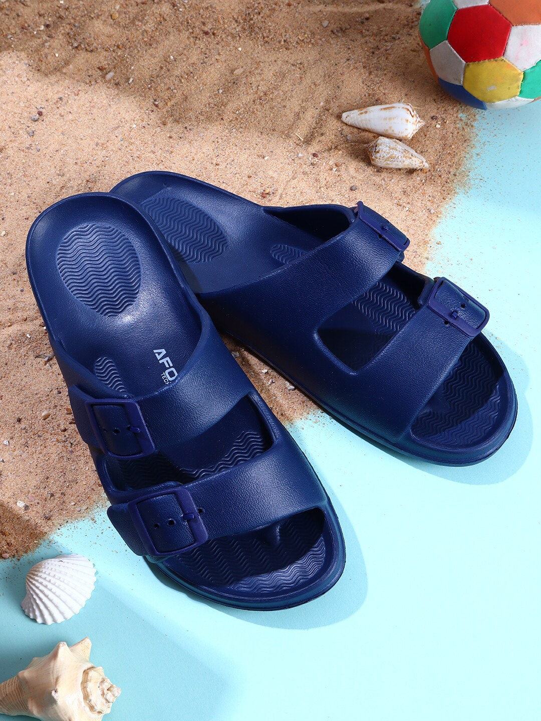 

Airson Men Rubber Sliders, Navy blue