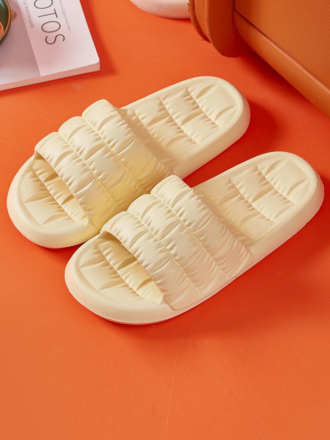 

Alexvyan Women Croslite Room Slippers, Yellow