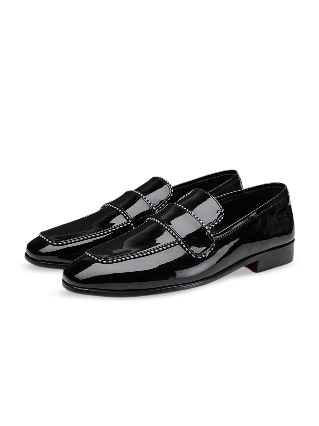 

SHUTIQ Men Leather Formal Loafers, Black