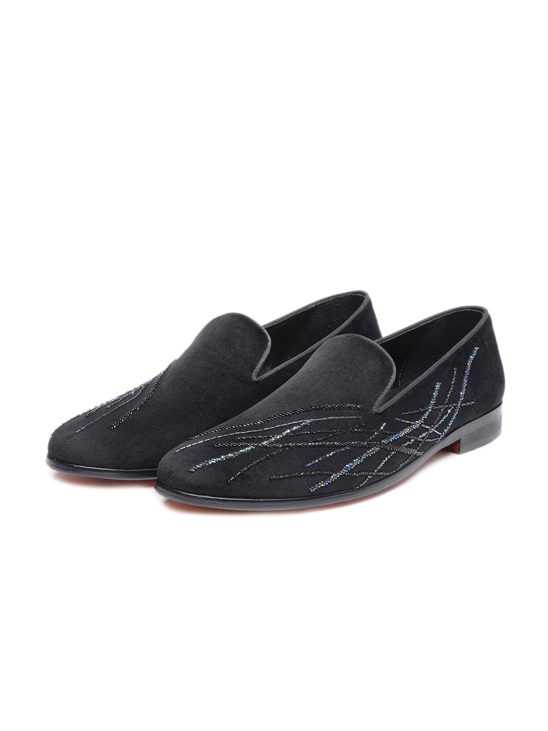 

SHUTIQ Casual Slip On Shoes, Black