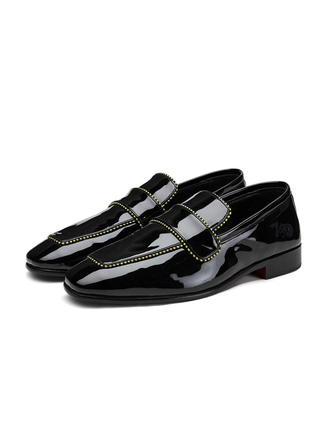 

SHUTIQ Men Leather Formal Loafers, Black