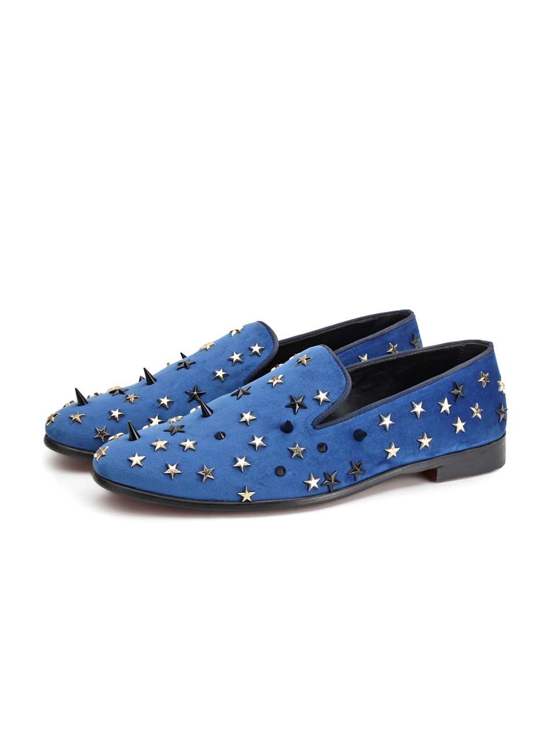 

SHUTIQ Men Constellation Embellished Loafers, Blue