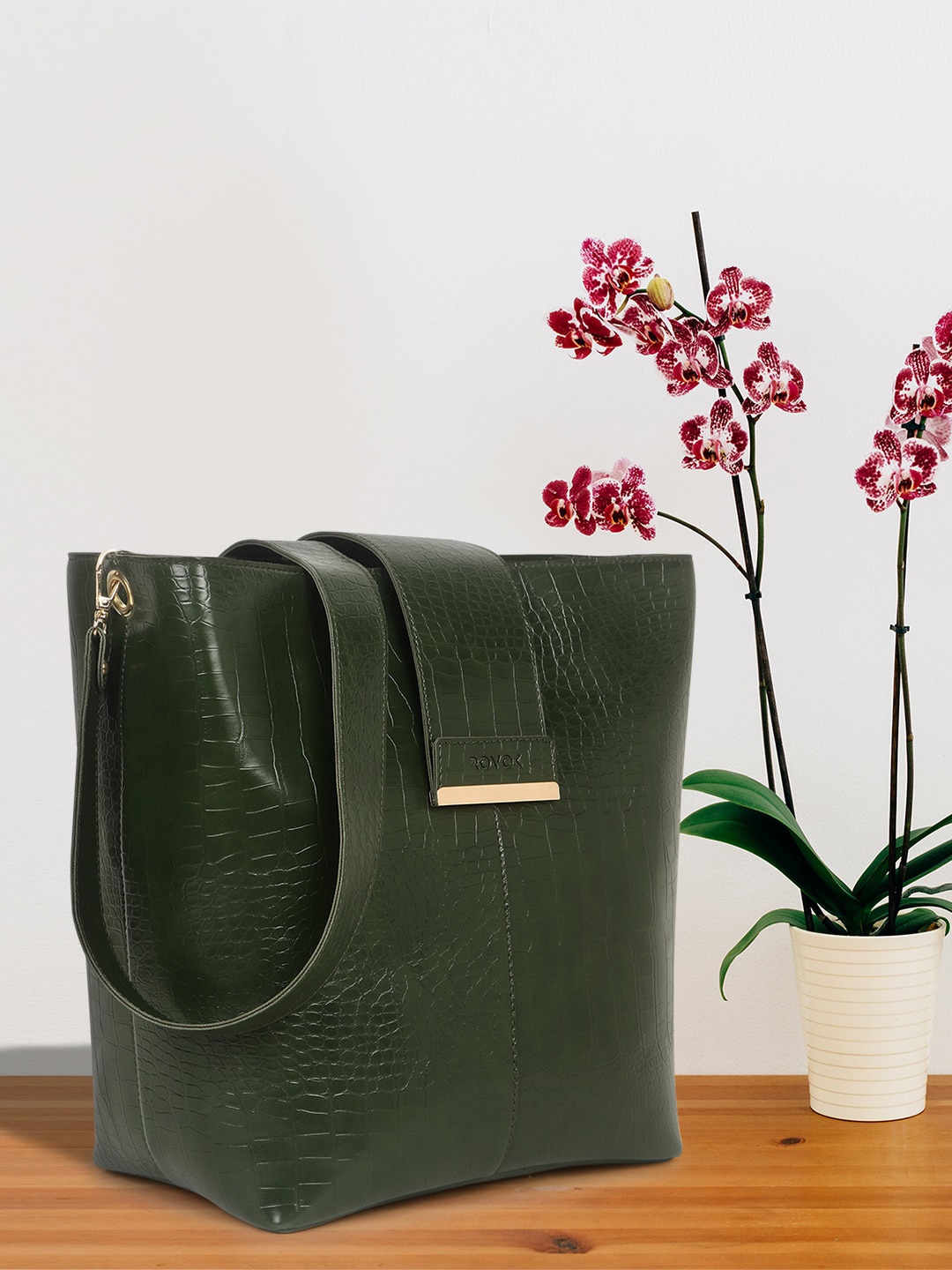 

ROVOK Textured Shoulder Bag, Green