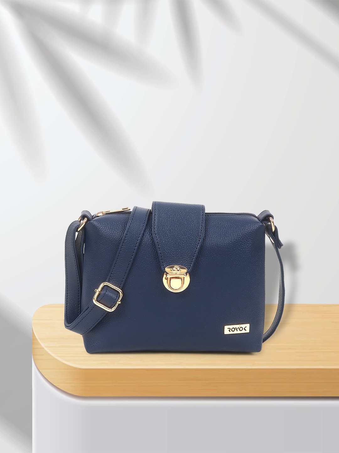 

ROVOK Buckle Detail Shopper Handheld Bag, Blue