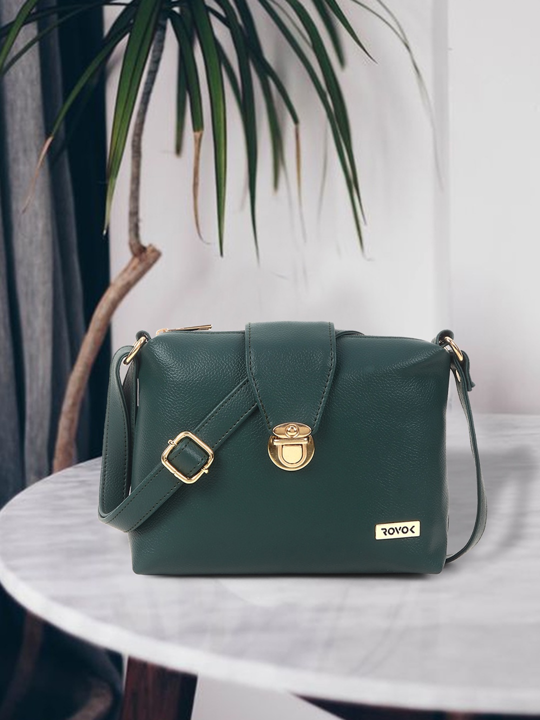 

ROVOK Structured Sling Bag, Green