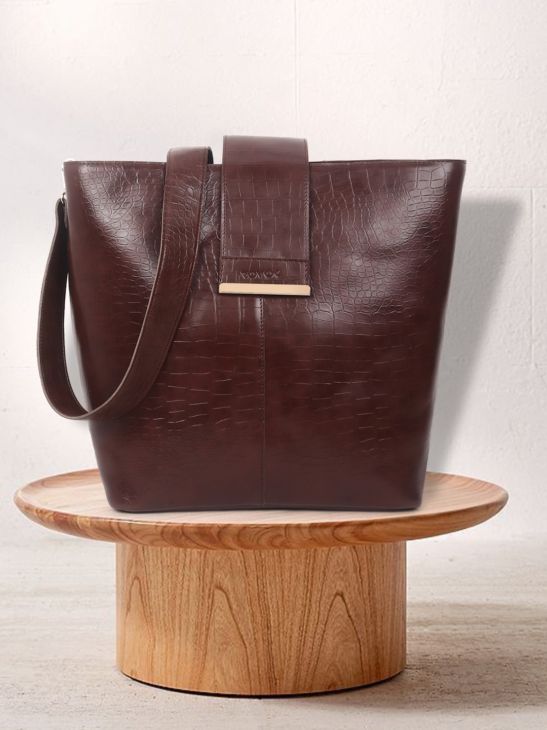 

ROVOK Textured Shoulder Bag, Brown