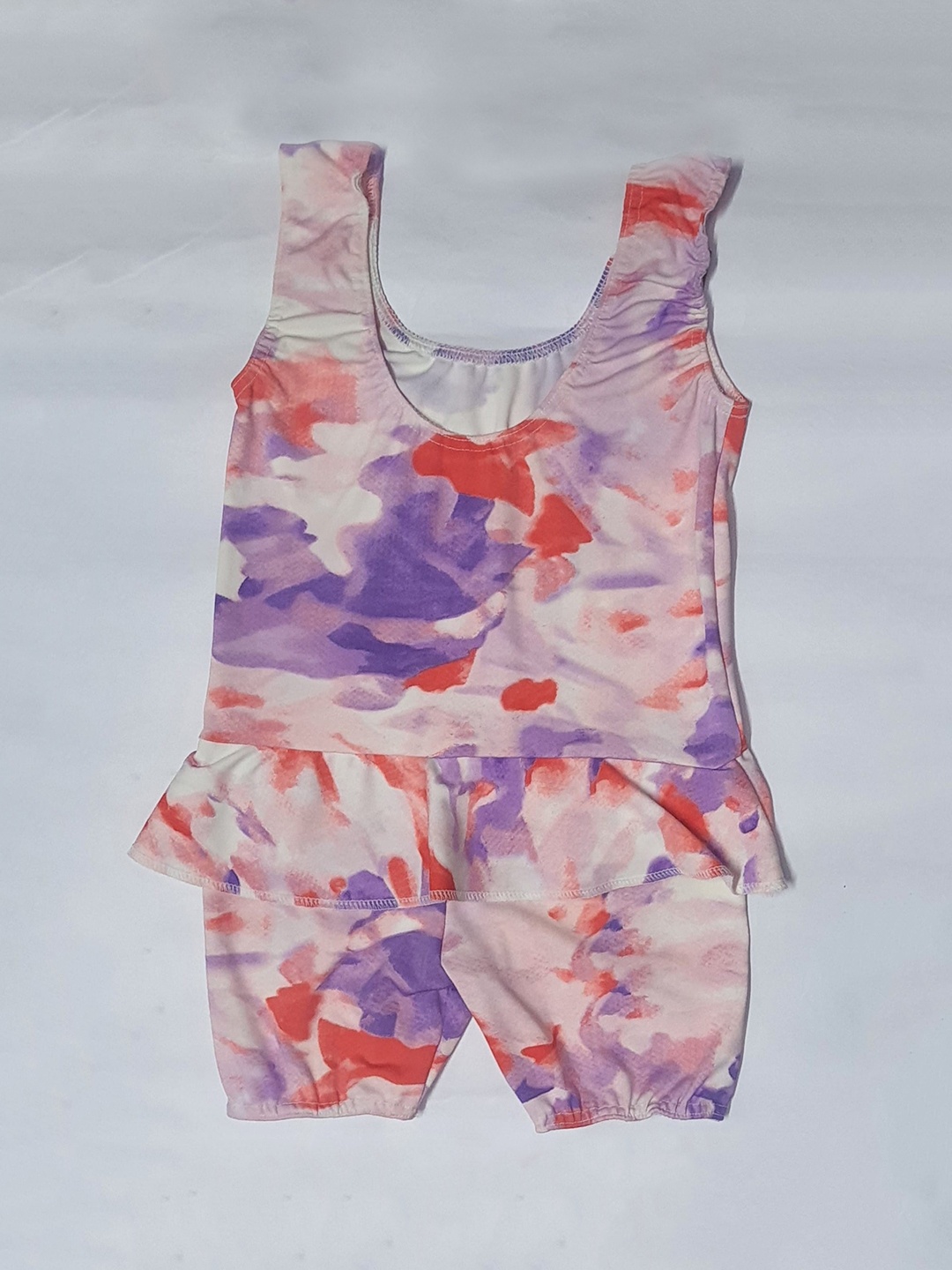 

Apraa & Parma Girls Abstract Printed Swimwear With Attached Shorts, Pink