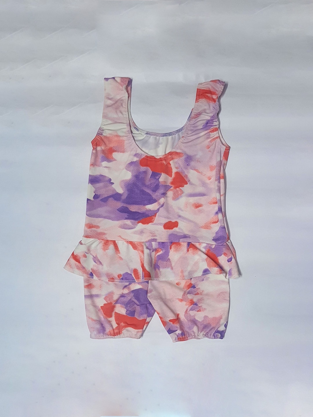 

Apraa & Parma Girls Abstract Printed Swimwear With Attached Shorts, Pink
