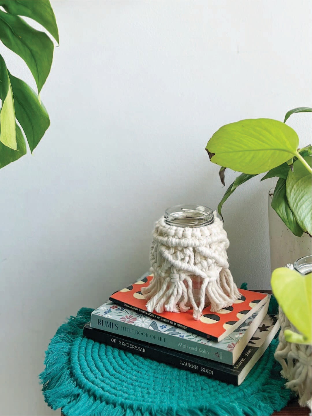 

Story of Knots Off White Macrame Multi Purpose Jar 300 ml