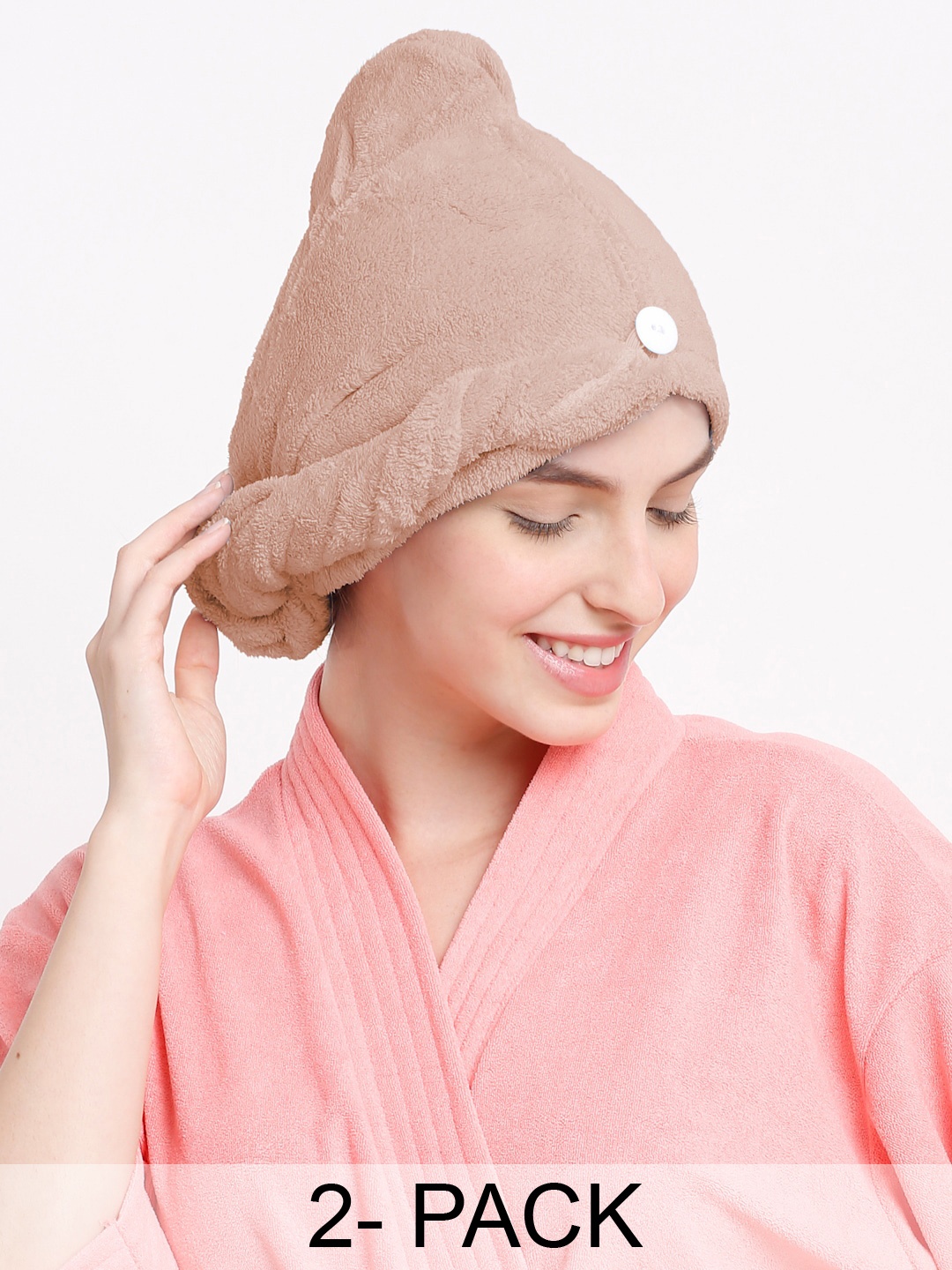 

Cortina Pack Of 2 Solid Bath Towel, Brown