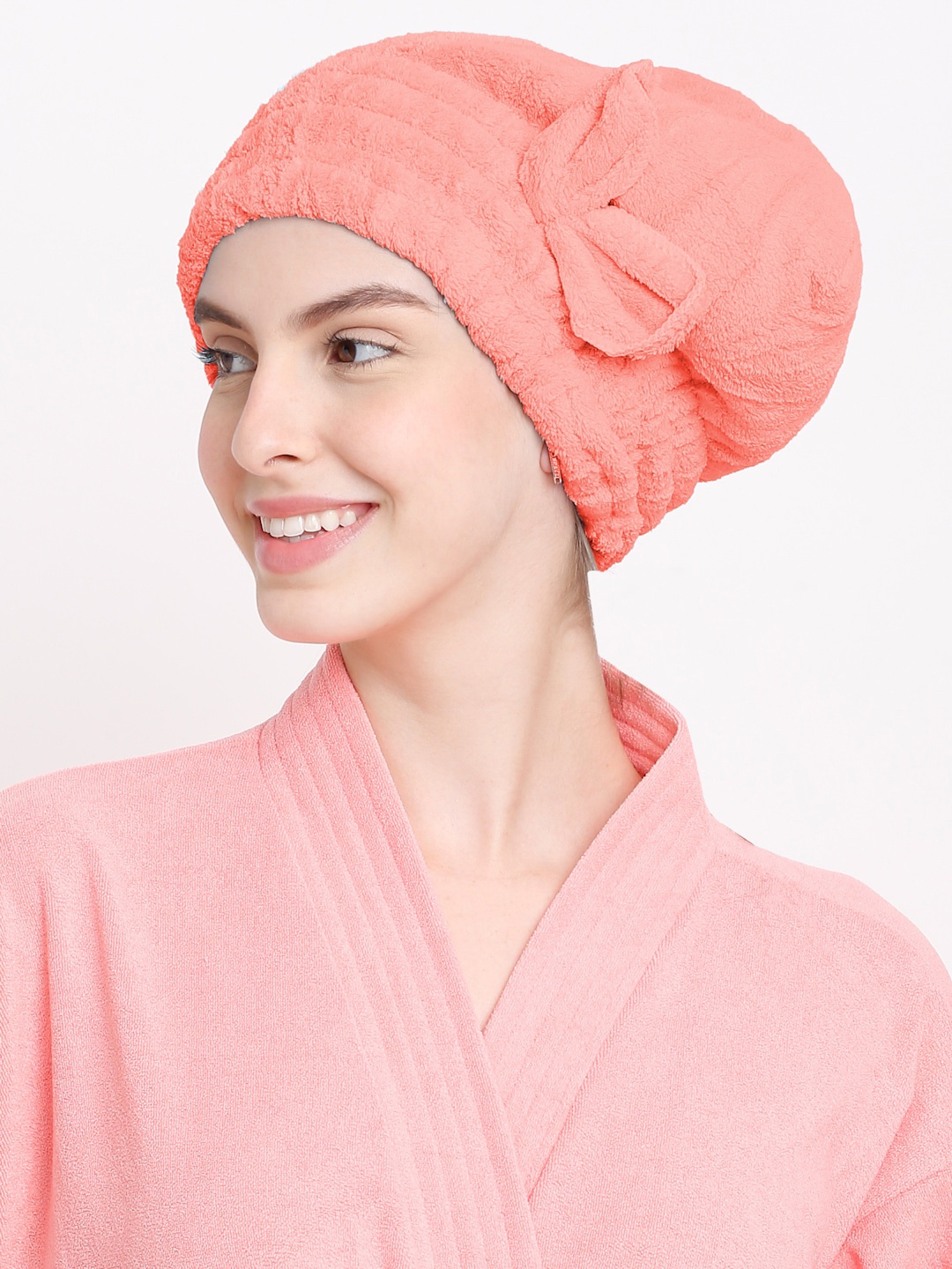 Cortina Pink Solid Hair Towel