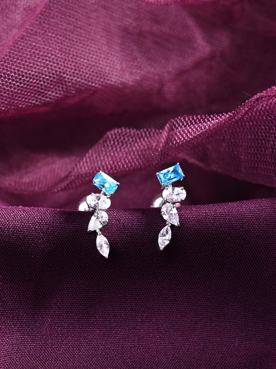 

Clara Silver-Plated Contemporary Studs Earrings