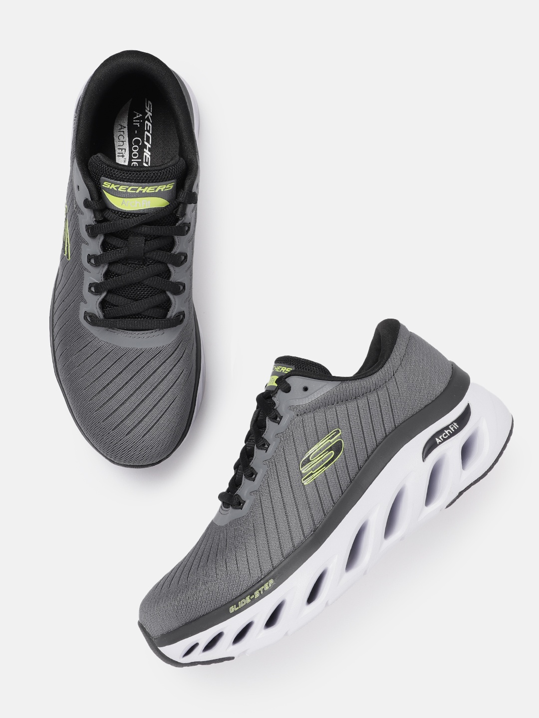 

Skechers Men Woven Design Arch Fit Glide-Step-Kronos Sneakers, Grey