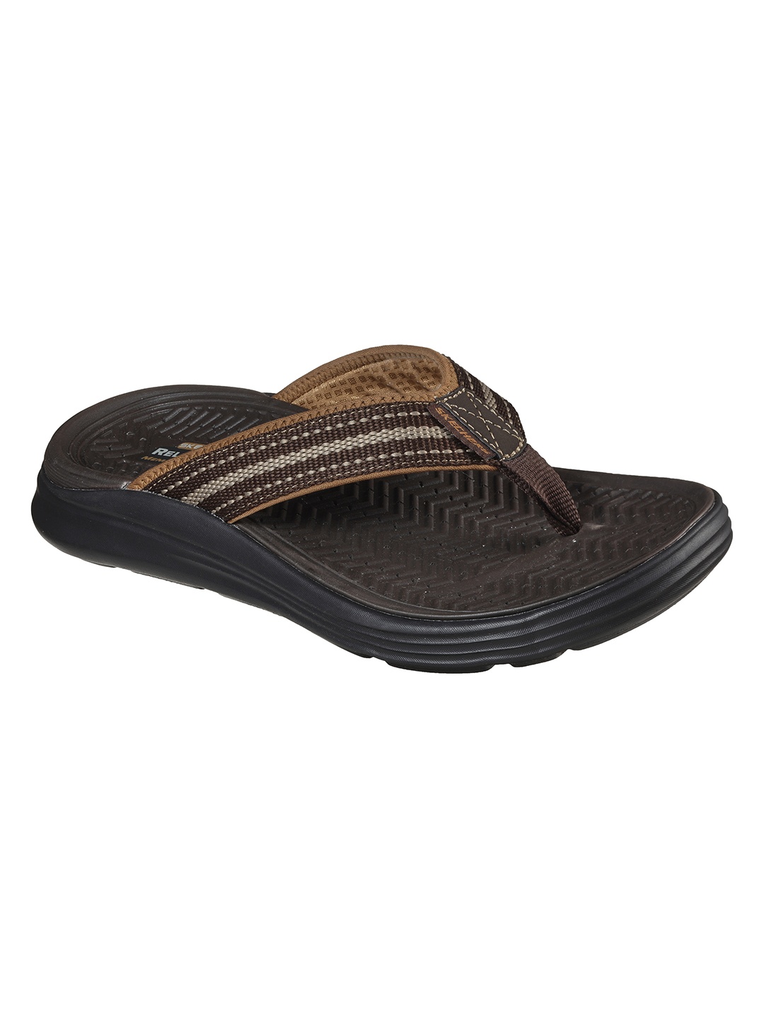 

Skechers Men Sargo Valmo Thong Flip-Flops, Brown