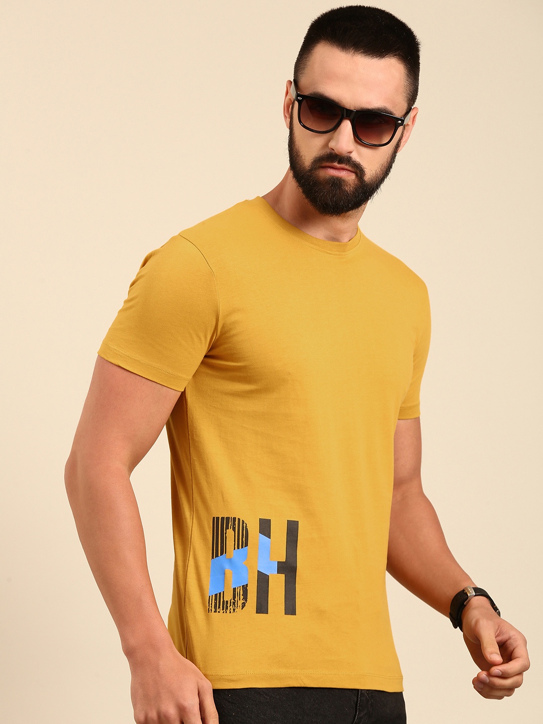 

Being Human Pure Cotton T-shirt, Mustard