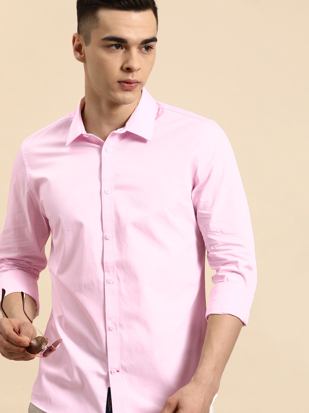 

Being Human Slim Fit Pure Cotton Shirt, Pink