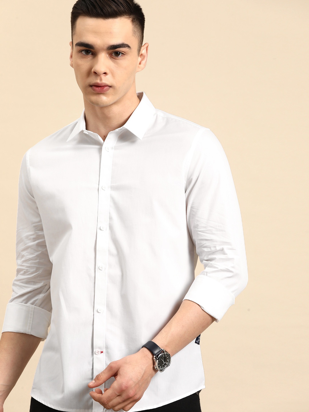 

Being Human Slim Fit Pure Cotton Shirt, White