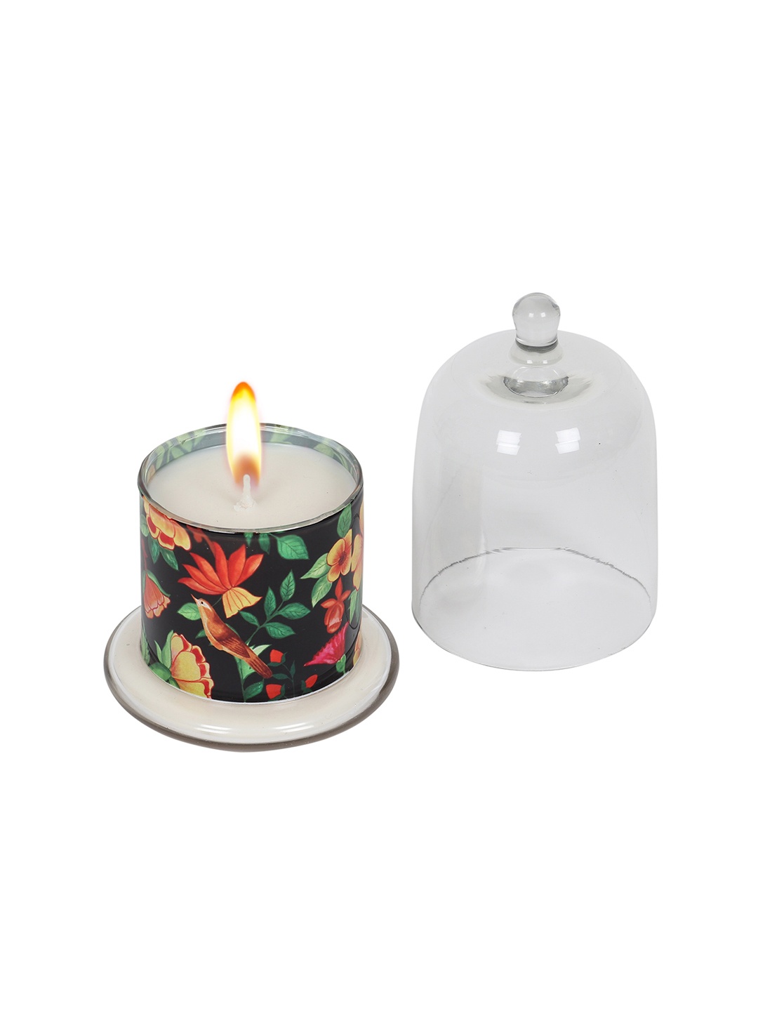 

KOLOROBIA Cinnamon Zest Black & Red Printed Bell Jar Scented Candle