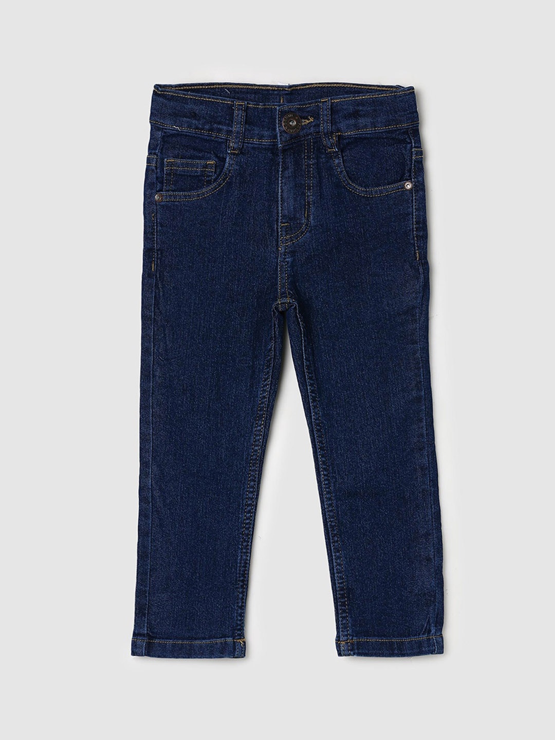 

max Boys Clean Look Mid-Rise Cotton Jeans, Navy blue