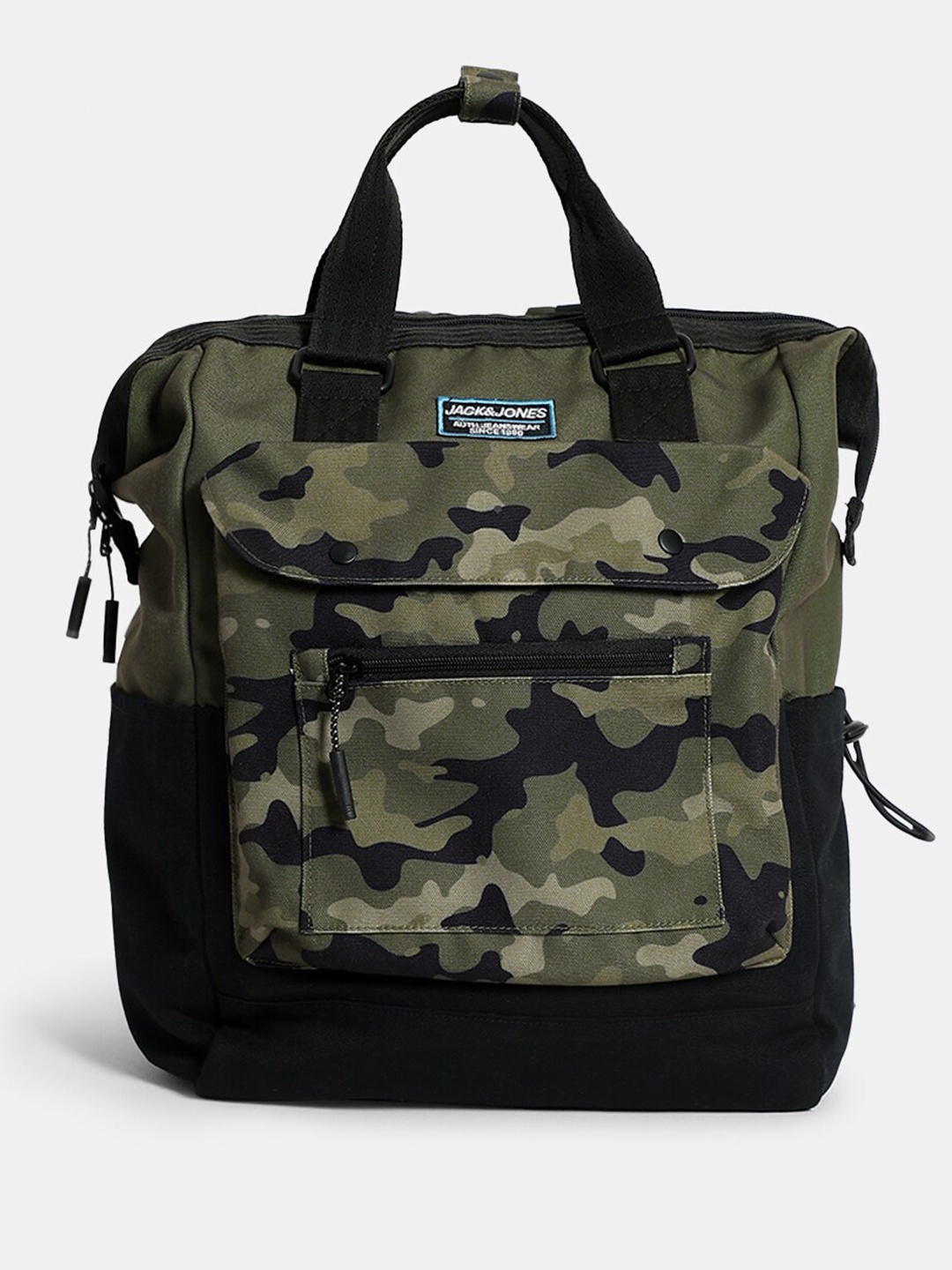 

Jack & Jones Men Camouflage Printed Backpack Up to 14 inch, Olive