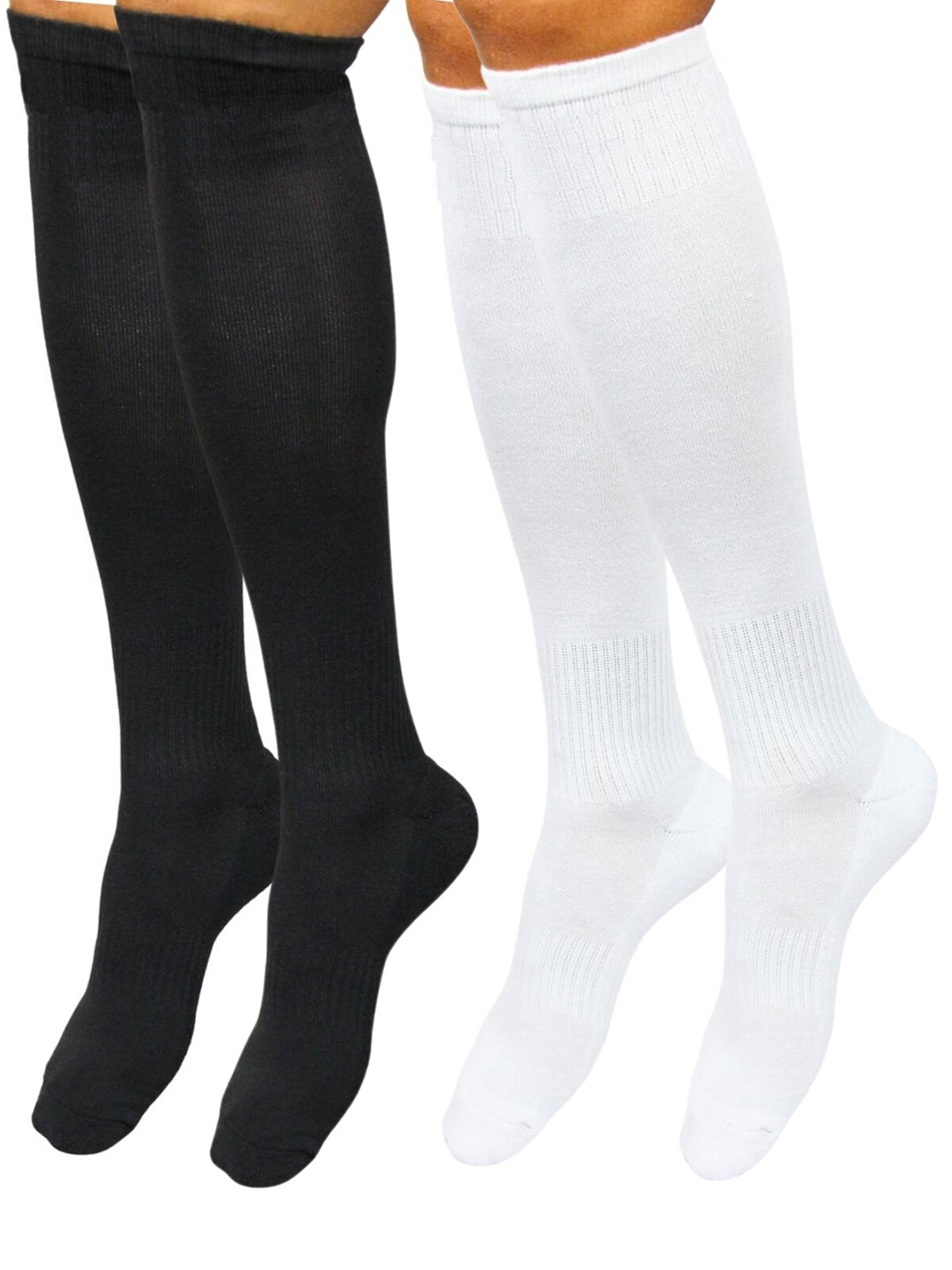 

BAESD Men Pack Of 2 Sweat-Absorbent Knee-Length Socks, Black