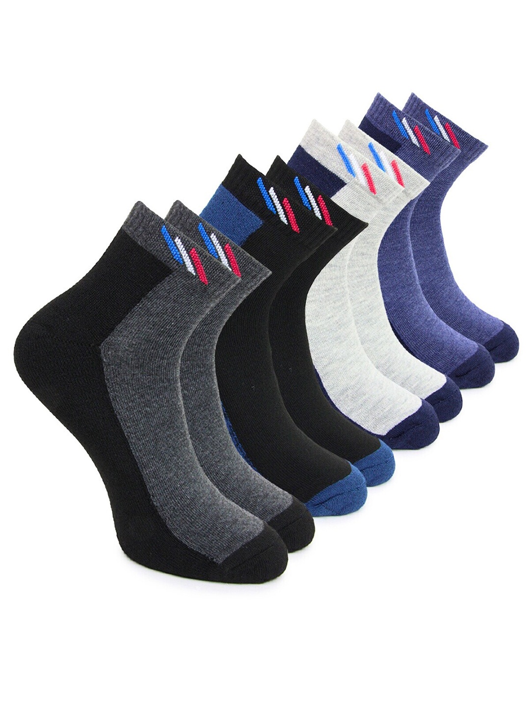 

BAESD Men Pack Of 4 Ankle-Length Ankle Length Socks, Grey