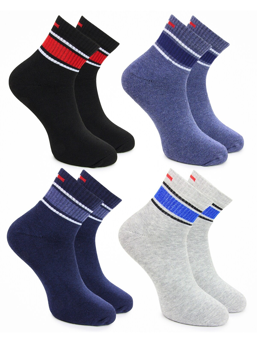 

BAESD Pack Of 4 Ankle-Length Socks, Black