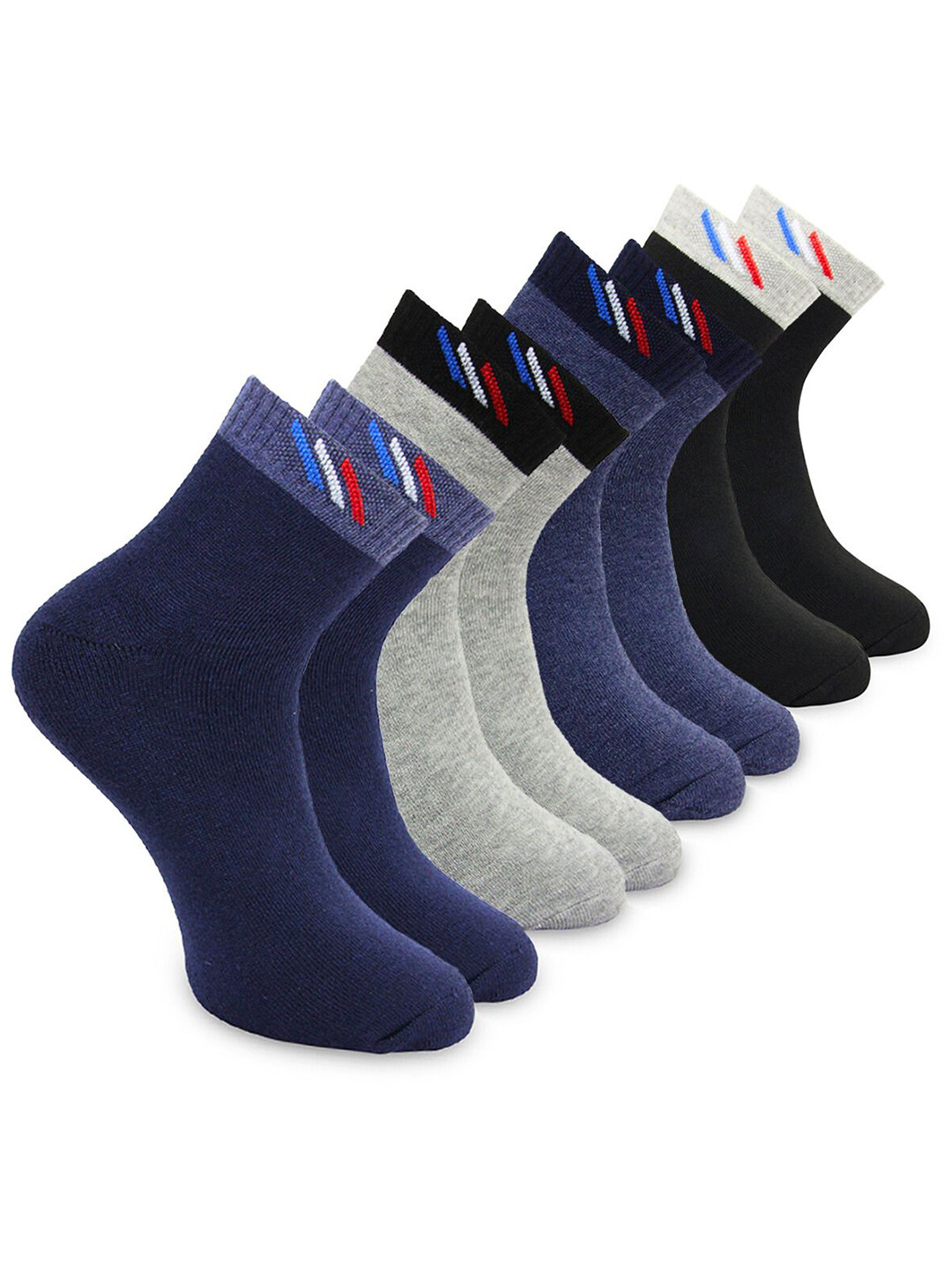 

BAESD Men Pack Of 4 Ankle Length Socks, Blue