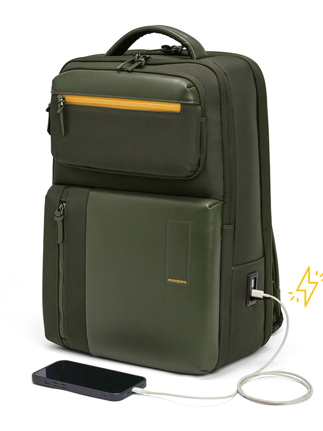 

MOKOBARA Unisex Padded Work Backpack, Green