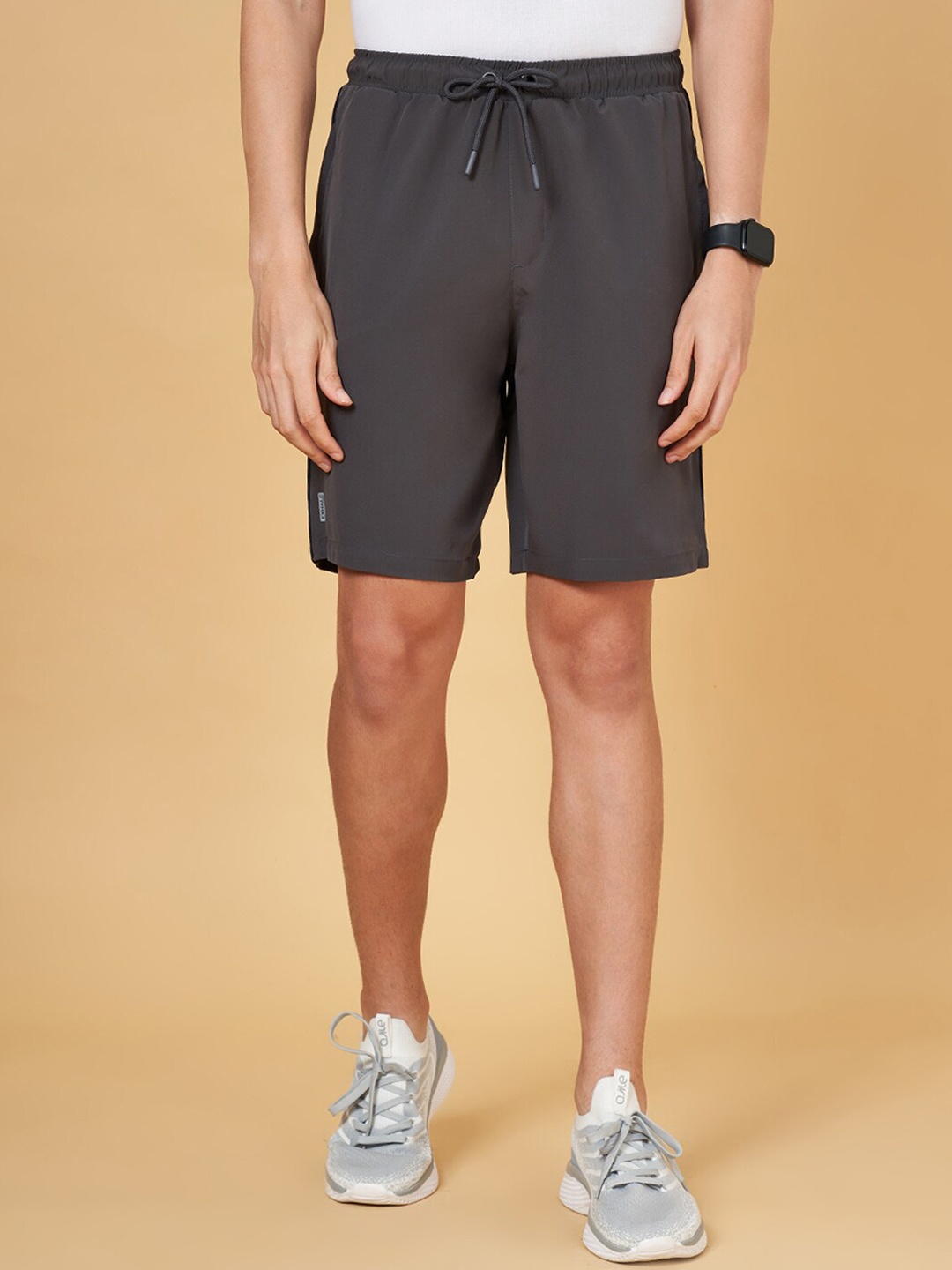 

Ajile by Pantaloons Men Slim Fit Mid-Rise Shorts, Grey