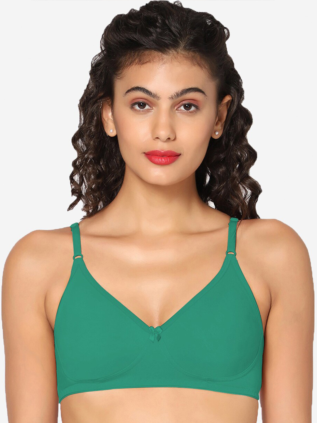 

In Care Full Coverage Non Padded Pure Cotton T-shirt Bra With All Day Comfort, Green